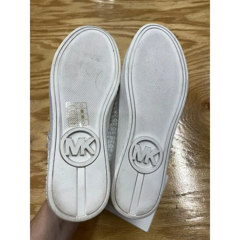 Michael Kors Colby Athletic Sneaker Women's 6 M White Leather Lace Up Low Top - Picture 8 of 9